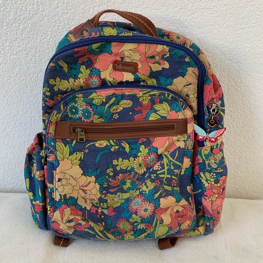 SAKROOTS FLORAL BUTTERFLY BACKPACK